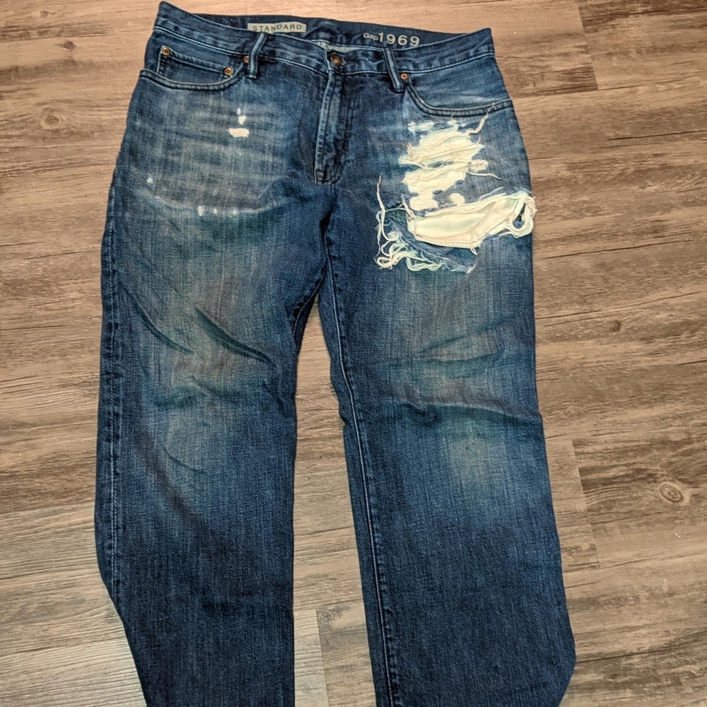 Distressed Gap Jeans